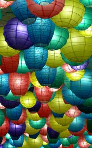 Preview wallpaper chinese lanterns, lanterns, colorful