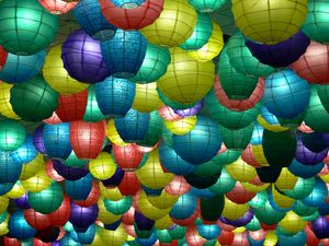 Preview wallpaper chinese lanterns, lanterns, colorful