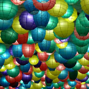 Preview wallpaper chinese lanterns, lanterns, colorful
