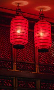 Preview wallpaper chinese lanterns, lanterns, light, red