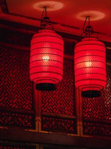 Preview wallpaper chinese lanterns, lanterns, light, red