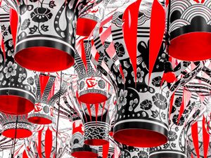 Preview wallpaper chinese lanterns, pattern, background