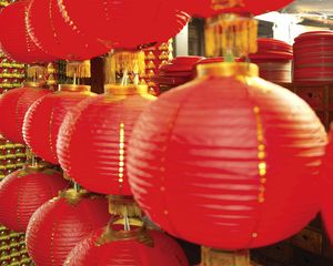 Preview wallpaper chinese lanterns, red, paper