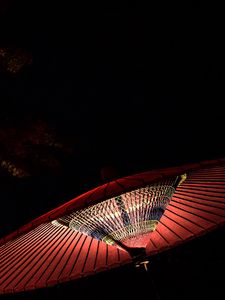 Preview wallpaper chinese umbrella, red, glow, dark