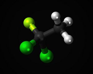 Preview wallpaper chlorofluorocarbons, dichlor, molecule, structure, atom, element