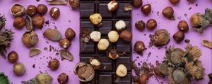 Preview wallpaper chocolate, bar chocolate, delicious, nuts, sweet