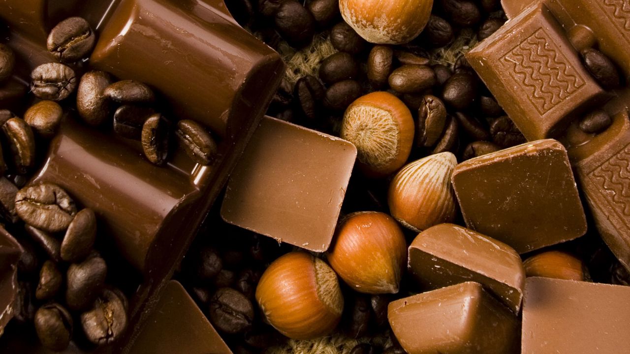 Wallpaper chocolate, nuts, tasty