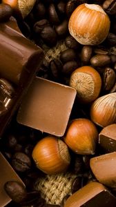 Preview wallpaper chocolate, nuts, tasty