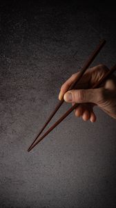 Preview wallpaper chopsticks, hand, fingers