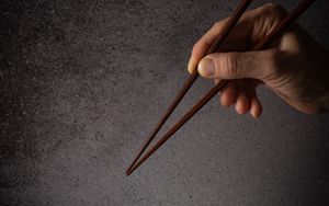 Preview wallpaper chopsticks, hand, fingers