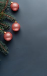 Preview wallpaper christmas balls, balls, branches, decorations, new year, christmas