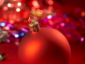 Preview wallpaper christmas decorations, balloon, blue, close-up