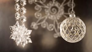 Preview wallpaper christmas decorations, balloon, rocks, snowflakes, beautiful