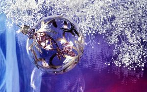 Preview wallpaper christmas decorations, balloon, surface, reflection, branches