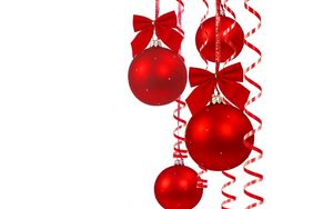 Preview wallpaper christmas decorations, balloons, bows, ribbons, beautiful, celebration, christmas, new year