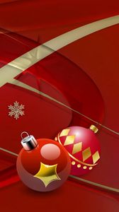 Preview wallpaper christmas decorations, balloons, couple, snowflakes