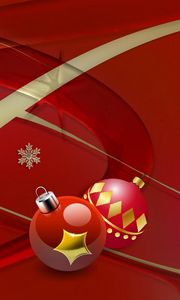 Preview wallpaper christmas decorations, balloons, couple, snowflakes