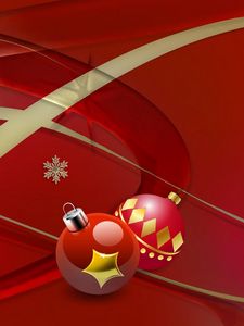 Preview wallpaper christmas decorations, balloons, couple, snowflakes