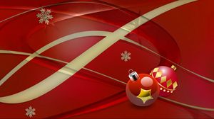 Preview wallpaper christmas decorations, balloons, couple, snowflakes