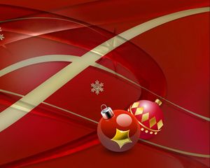 Preview wallpaper christmas decorations, balloons, couple, snowflakes