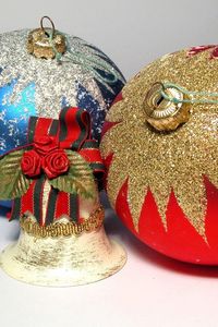 Preview wallpaper christmas decorations, balloons, couple, bell, holiday, attributes