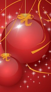Preview wallpaper christmas decorations, balloons, couple, flickering, christmas