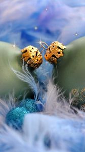 Preview wallpaper christmas decorations, balloons, couple, down