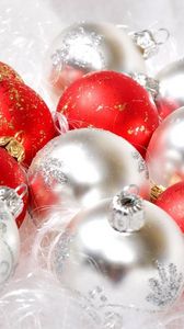 Preview wallpaper christmas decorations, balloons, different, bright, sparkles