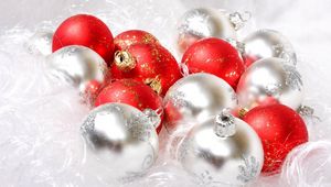 Preview wallpaper christmas decorations, balloons, different, bright, sparkles