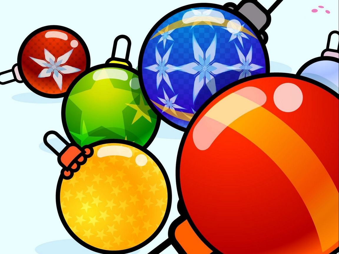 1152x864 Wallpaper christmas decorations, balloons, diversity, picture