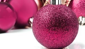 Preview wallpaper christmas decorations, balloons, glitter, close-up