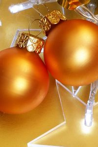 Preview wallpaper christmas decorations, balloons, gold, stars, attributes, holiday