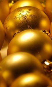 Preview wallpaper christmas decorations, balloons, gold, glitter