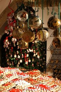 Preview wallpaper christmas decorations, balloons, many, trees, holiday, new year