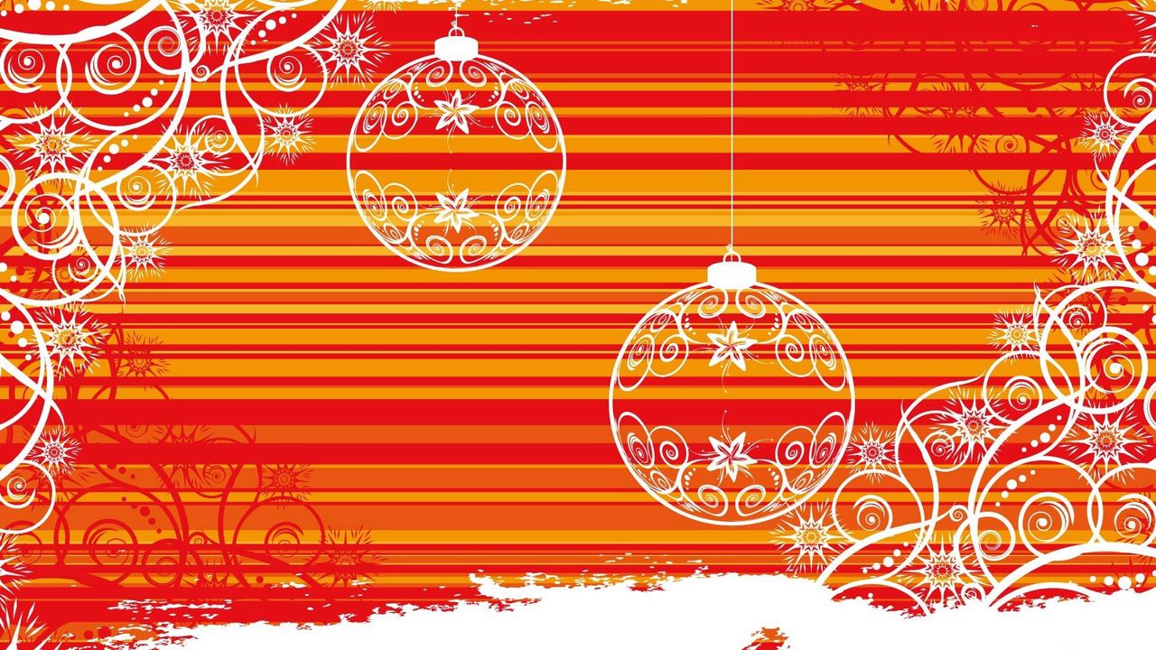 Wallpaper christmas decorations, balloons, patterns, background