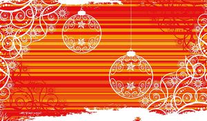 Preview wallpaper christmas decorations, balloons, patterns, background