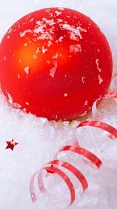 Preview wallpaper christmas decorations, balloons, star, snow, attributes, holiday