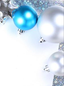 Preview wallpaper christmas decorations, balloons, stars, paper