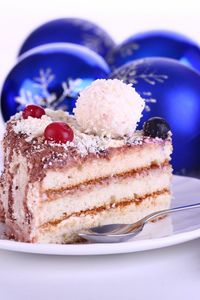 Preview wallpaper christmas decorations, cake, treat, holiday, new year