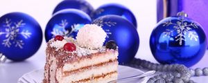 Preview wallpaper christmas decorations, cake, treat, holiday, new year