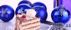 Preview wallpaper christmas decorations, cake, treat, holiday, new year