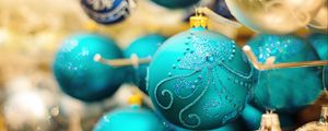 Preview wallpaper christmas decorations, christmas, new year, balls, patterns