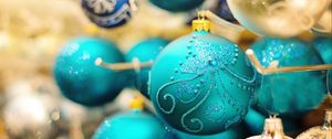 Preview wallpaper christmas decorations, christmas, new year, balls, patterns