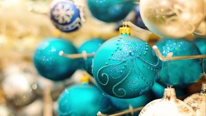 Preview wallpaper christmas decorations, christmas, new year, balls, patterns