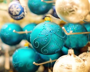 Preview wallpaper christmas decorations, christmas, new year, balls, patterns