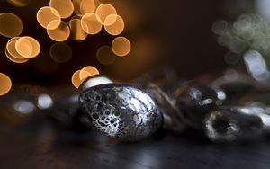 Preview wallpaper christmas decorations, glare, bokeh, new year, christmas
