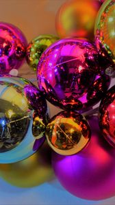 Preview wallpaper christmas decorations, glass, colorful