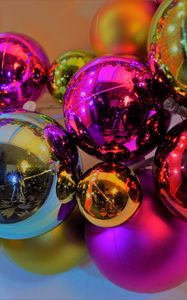 Preview wallpaper christmas decorations, glass, colorful