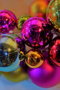 Preview wallpaper christmas decorations, glass, colorful