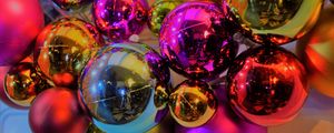 Preview wallpaper christmas decorations, glass, colorful